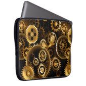 Nahtlose Steampunk-Messinggeräte Laptopschutzhülle (Vorne Rechts)