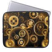 Nahtlose Steampunk-Messinggeräte Laptopschutzhülle (Vorderseite)