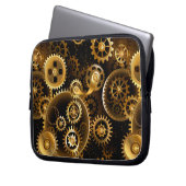 Nahtlose Steampunk-Messinggeräte Laptopschutzhülle (Vorderseite Links)