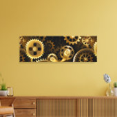 Nahtlose Steampunk-Messinggeräte Leinwanddruck (Insitu (Wohnzimmer))