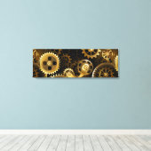 Nahtlose Steampunk-Messinggeräte Leinwanddruck (Insitu (Holzboden))