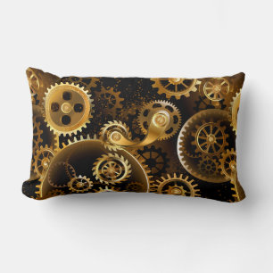 Nahtlose Steampunk-Messinggeräte Lendenkissen