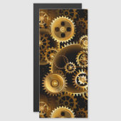 Nahtlose Steampunk-Messinggeräte Magneteinladung (Vorne/Hinten)