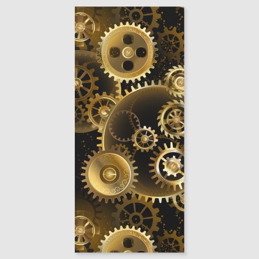 Nahtlose Steampunk-Messinggeräte Magneteinladung (Vorderseite)