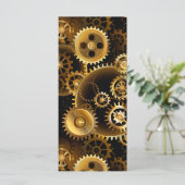 Nahtlose Steampunk-Messinggeräte Menükarte (Stehend Vorderseite)