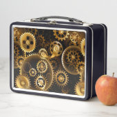 Nahtlose Steampunk-Messinggeräte Metall Brotdose (Beispiel)