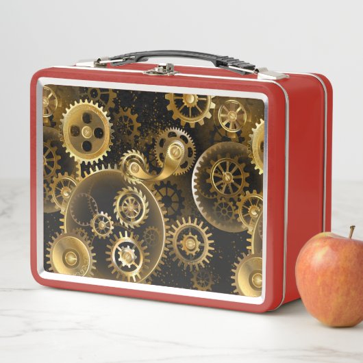 Nahtlose Steampunk-Messinggeräte Metall Brotdose (Beispiel)