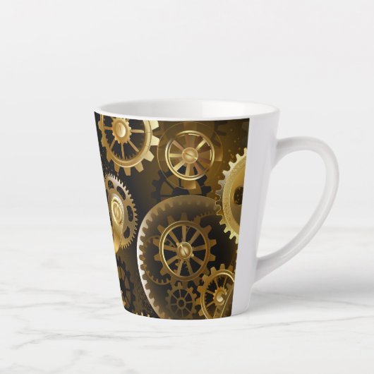 Nahtlose Steampunk-Messinggeräte Milchtasse (Rechts)