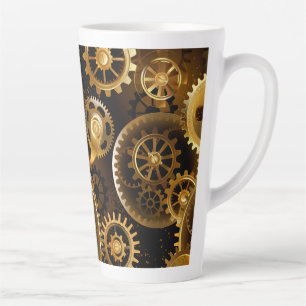 Nahtlose Steampunk-Messinggeräte Milchtasse