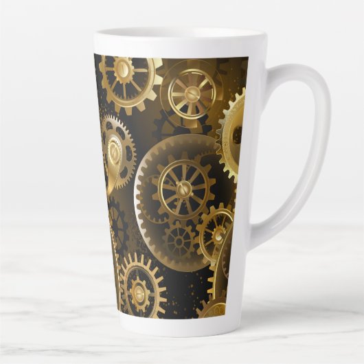 Nahtlose Steampunk-Messinggeräte Milchtasse (Rechts)
