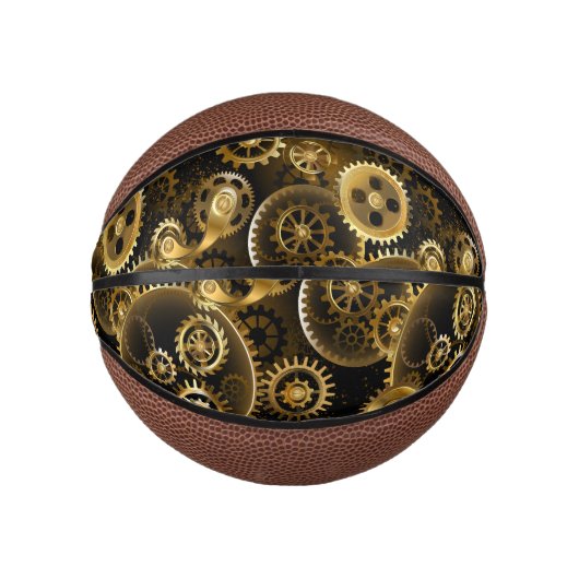 Nahtlose Steampunk-Messinggeräte Mini Basketball (Vorderseite)