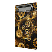 Nahtlose Steampunk-Messinggeräte Mini Klemmbrett (Gewinkelt2)