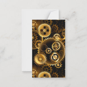 Nahtlose Steampunk-Messinggeräte Mitteilungskarte