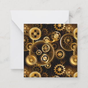 Nahtlose Steampunk-Messinggeräte Mitteilungskarte