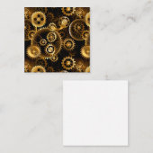 Nahtlose Steampunk-Messinggeräte Mitteilungskarte (Vorne/Hinten)