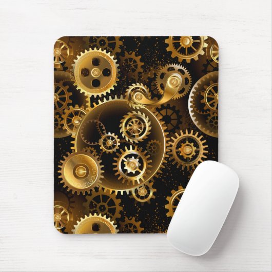 Nahtlose Steampunk-Messinggeräte Mousepad (Mit Mouse)