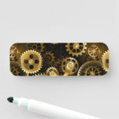 Nahtlose Steampunk-Messinggeräte Namensschild (Beispiel)