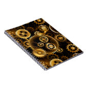 Nahtlose Steampunk-Messinggeräte Notizblock (Rechte Seite)