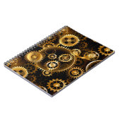 Nahtlose Steampunk-Messinggeräte Notizblock (Linke Seite)