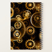 Nahtlose Steampunk-Messinggeräte Notizblock (Rückseite)