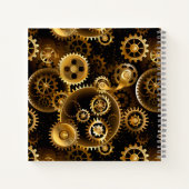 Nahtlose Steampunk-Messinggeräte Notizblock (Rückseite)