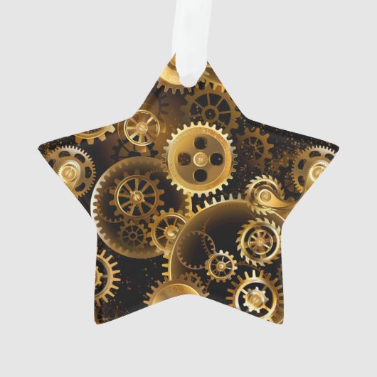 Nahtlose Steampunk-Messinggeräte Ornament (Rückseite)