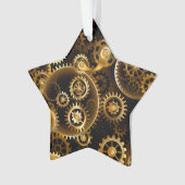 Nahtlose Steampunk-Messinggeräte Ornament (Vorderseite)