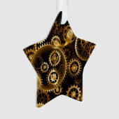 Nahtlose Steampunk-Messinggeräte Ornament (Vorderseite)