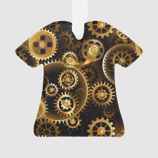 Nahtlose Steampunk-Messinggeräte Ornament (Vorderseite)