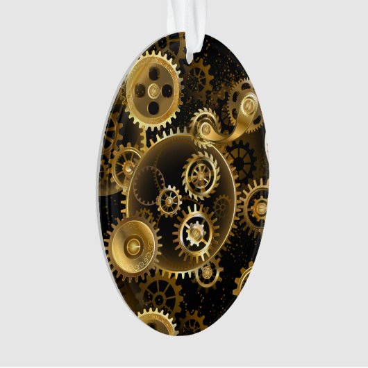 Nahtlose Steampunk-Messinggeräte Ornament (Vorderseite)