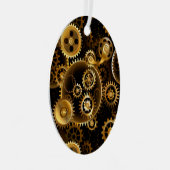 Nahtlose Steampunk-Messinggeräte Ornament Aus Metall (Vorderseite Rechts)