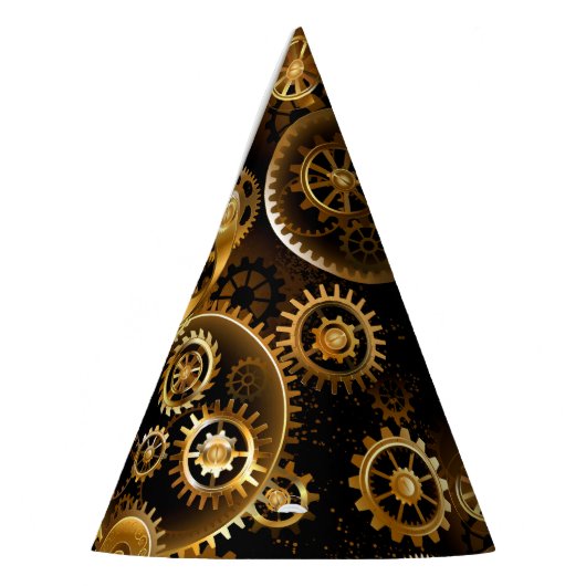 Nahtlose Steampunk-Messinggeräte Partyhütchen (Links)