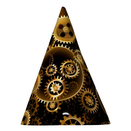 Nahtlose Steampunk-Messinggeräte Partyhütchen (Rechts)