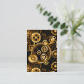 Nahtlose Steampunk-Messinggeräte Platzkarte (Stehend Vorderseite)