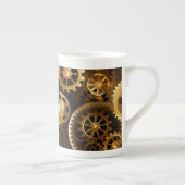 Nahtlose Steampunk-Messinggeräte Porzellantasse (Rechts)