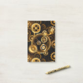 Nahtlose Steampunk-Messinggeräte Post-it Klebezettel (Auf Schreibtisch)