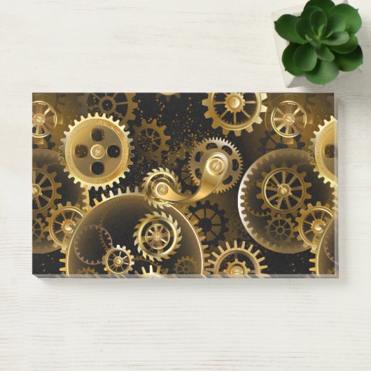 Nahtlose Steampunk-Messinggeräte Post-it Klebezettel (Büro)