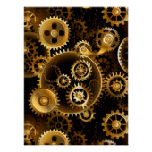 Nahtlose Steampunk-Messinggeräte Poster (Vorderseite)