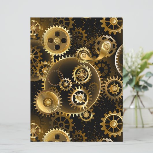 Nahtlose Steampunk-Messinggeräte Programm (Stehend Vorderseite)