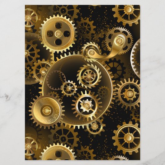 Nahtlose Steampunk-Messinggeräte Programm (Vorderseite)