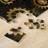 Nahtlose Steampunk-Messinggeräte Puzzle (Seite)