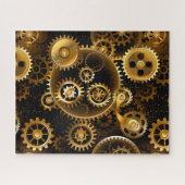 Nahtlose Steampunk-Messinggeräte Puzzle (Horizontal)