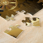 Nahtlose Steampunk-Messinggeräte Puzzle (Seite)