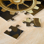 Nahtlose Steampunk-Messinggeräte Puzzle (Seite)