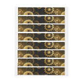 Nahtlose Steampunk-Messinggeräte Rundum-Adressaufkleber (Bogen)