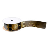 Nahtlose Steampunk-Messinggeräte Satinband (Spule)