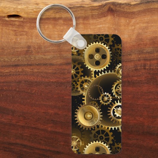 Nahtlose Steampunk-Messinggeräte Schlüsselanhänger (Vorderseite)