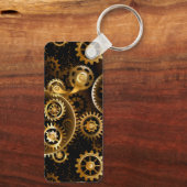 Nahtlose Steampunk-Messinggeräte Schlüsselanhänger (Rückseite)