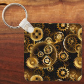 Nahtlose Steampunk-Messinggeräte Schlüsselanhänger (Vorderseite)