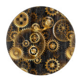 Nahtlose Steampunk-Messinggeräte Schneidebrett (Vorderseite)